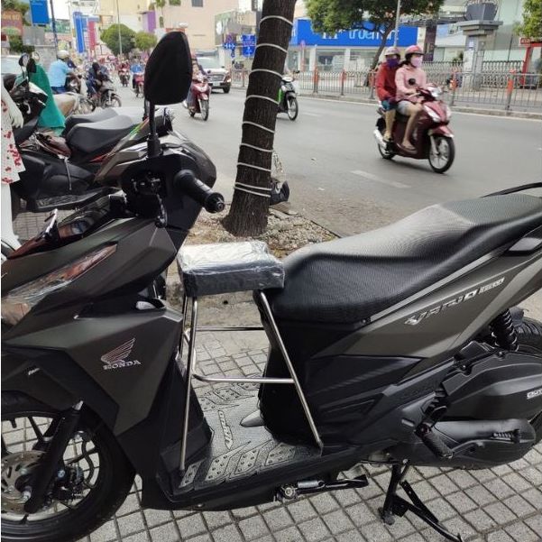 Ghế Ngồi Dành Cho Xe Vario, Ghế Đi Xe Máy loại Inox không rỉ set cho bé ngồi chắc chắn