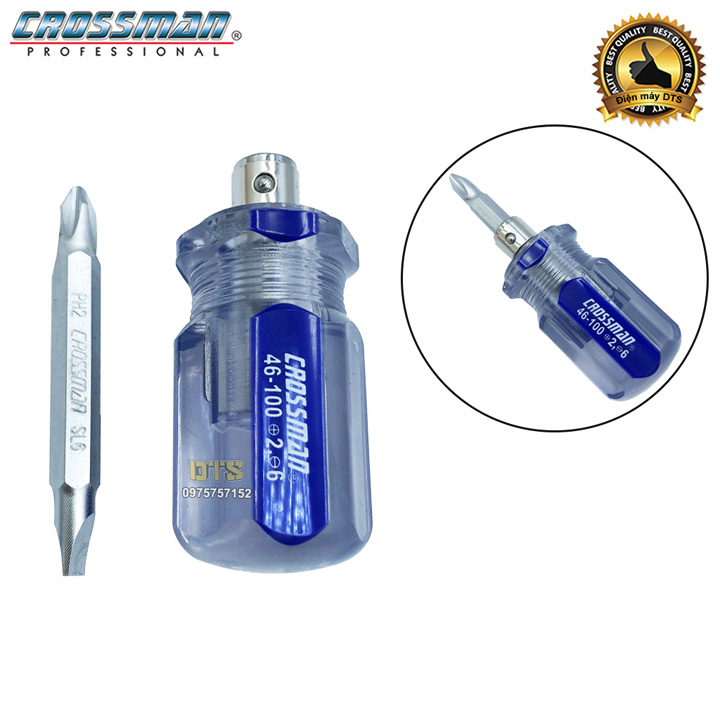 Tô vít lùn 2 đầu Crossman 46-100, tua vít dẹp và bake trở đầu ngắn