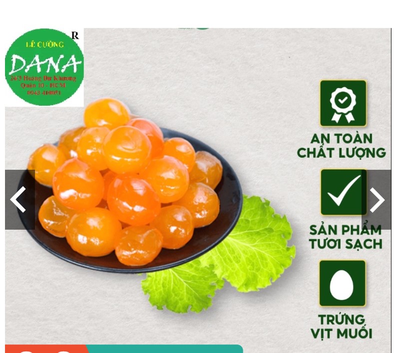 Lòng đỏ trứng vịt muối vỉ 10-50 cái (trứng 13g) (lưu ý chỉ bán hỏa tốc giao nội thành HCM)