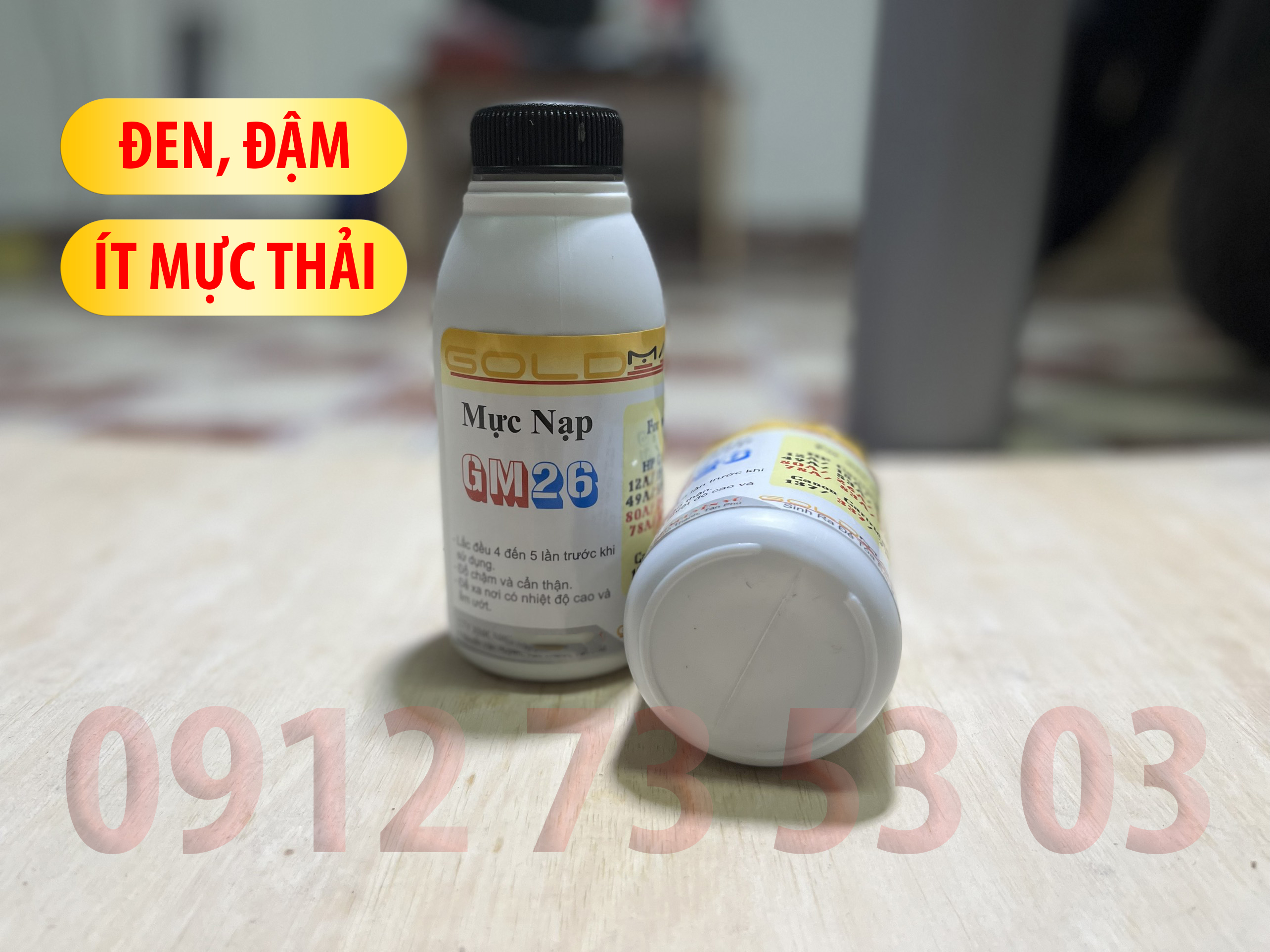 Chai Mực Nạp Đa Năng HP  120g ( Dùng cho các dòng mực 12A/49A/05A/26A/35A/83A)-  (Đen/Đậm/Ít Thải)  -