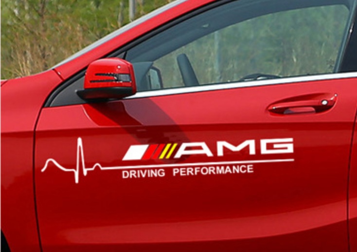 [HCM]Tem dán cửa xe ô tô phong cách AMG 02 (đen)