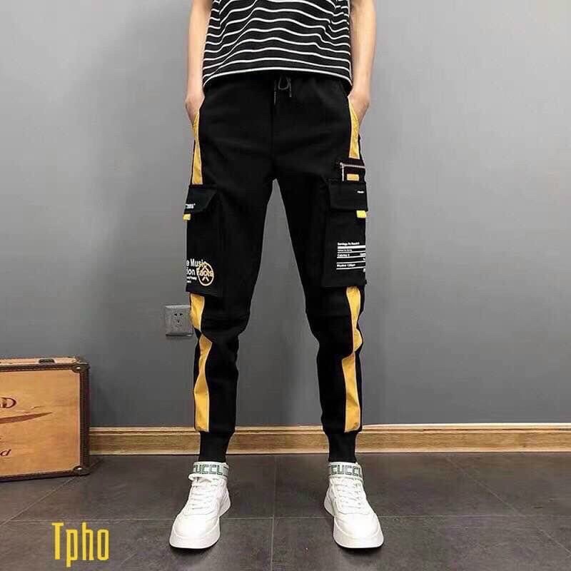 Quần thể thao nam jogger kaki quần tập gym thô túi hộp kiểu bó ống Hàn Quốc chất vải gió đẹp ống dài, đi học đi chơi đều thuận tiện siêu ngầu HOT TREND 2021