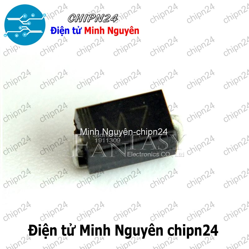 [25 con] (G1) Diode Dán 1N4007 M7 SMA 1A 1000V (SMD) (4007) - HH000215