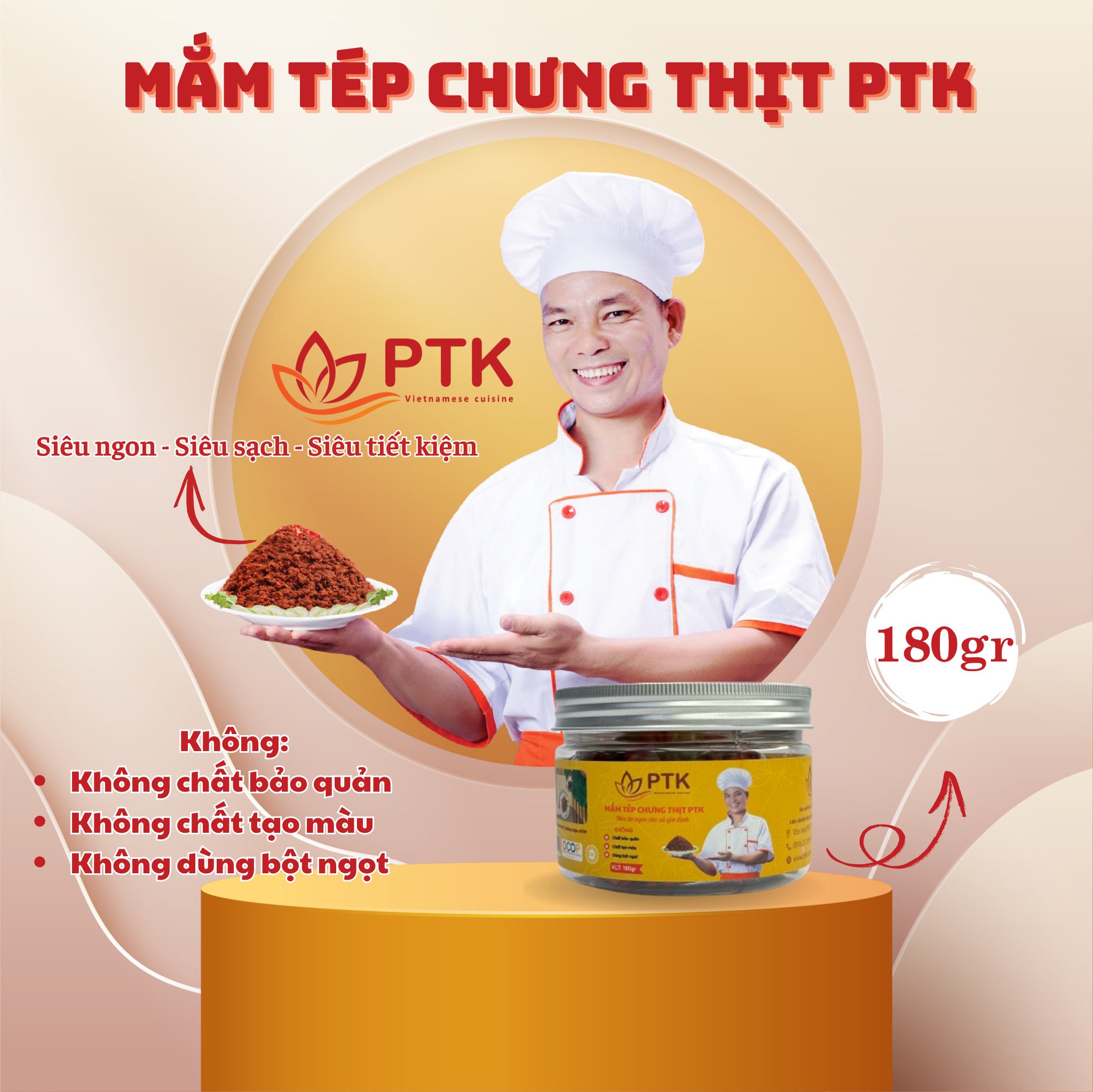 Thịt chưng mắm tép ptk hộp 180gr