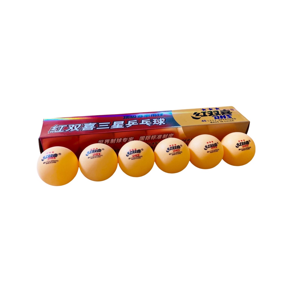 Bóng bàn DHS 3 sao - Hộp 6 quả