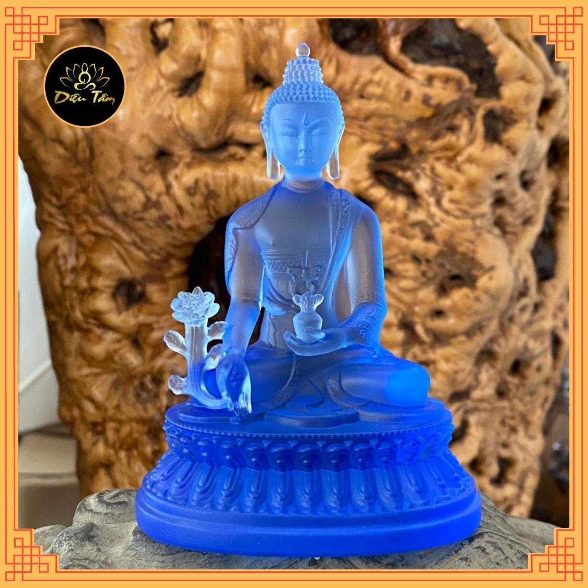 Blue safflower Buddha statue heterophylla Buddha statue heteroblong Buddha statue for automates Model 2