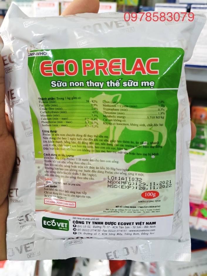Prelac(1kg-10gói) Sữa non thay thế sữa Heo mẹ-Thú Y