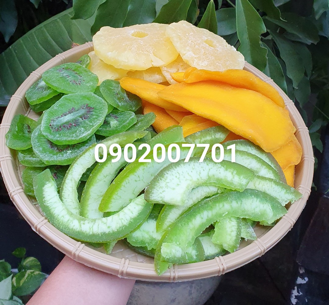 Trái cây sấy dẻo Thái Lan (Vỏ bưởi/ Thơm/ Xoài/ Kiwi sấy dẻo) - mứt tết - đồ ăn vặt