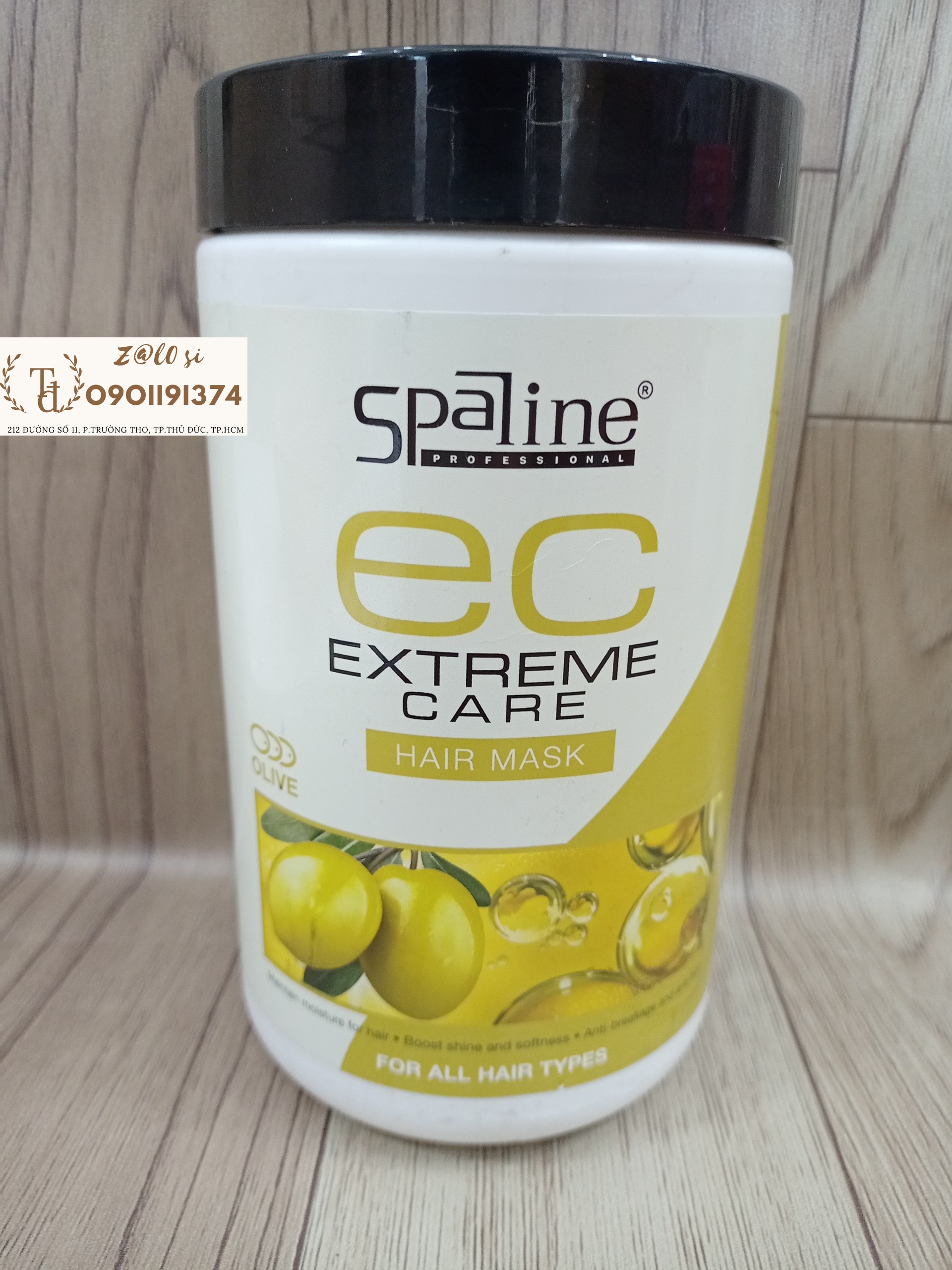 Hấp mặt nạ chăm sóc tóc vitamin B5 Spaline 850ml hãng Lavox