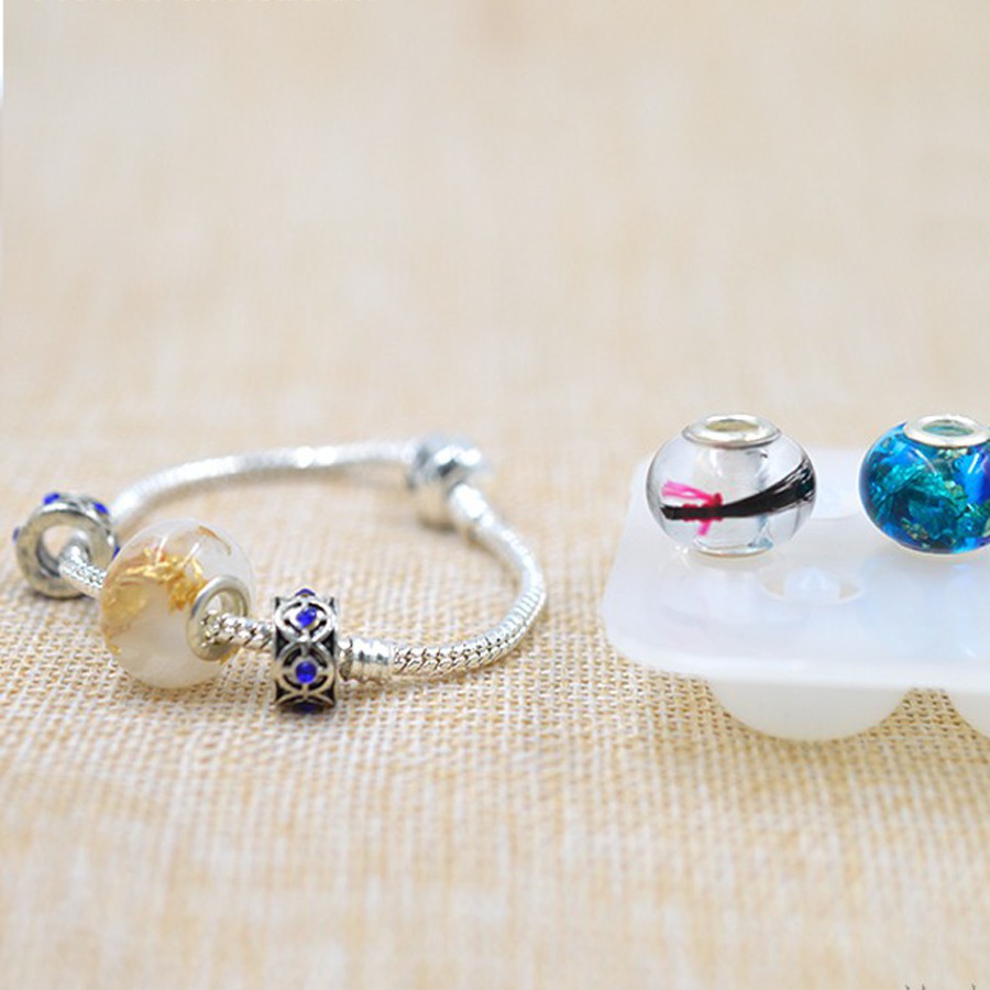 Khuôn Silicon Hạt Charm Làm Vòng Pandora