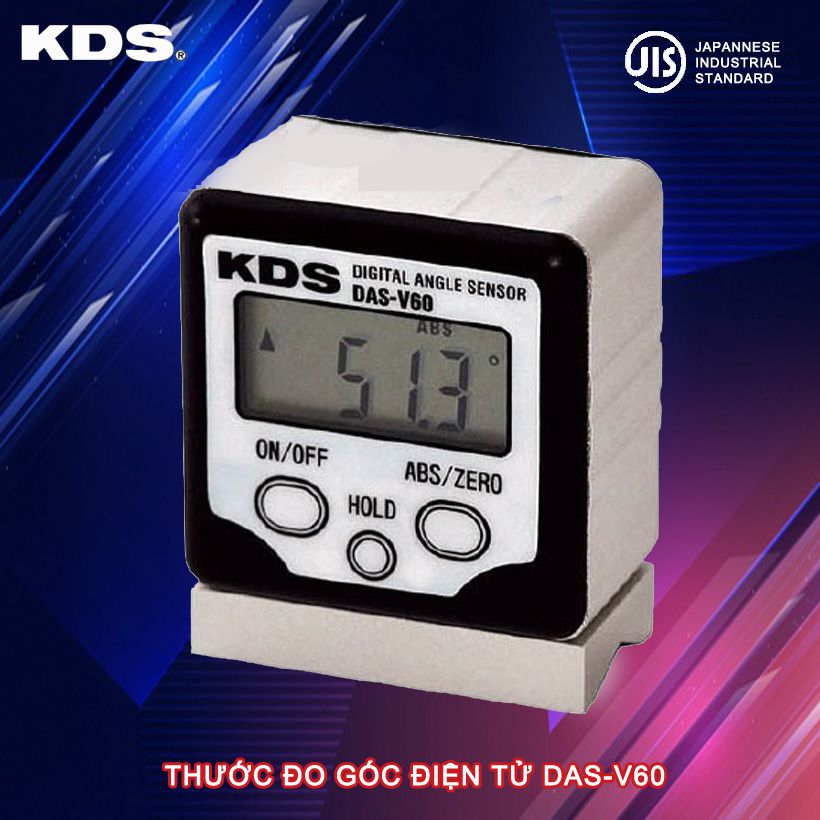 Thước đo góc điện tử có nam châm KDS Nhật Bản DAS-V60
