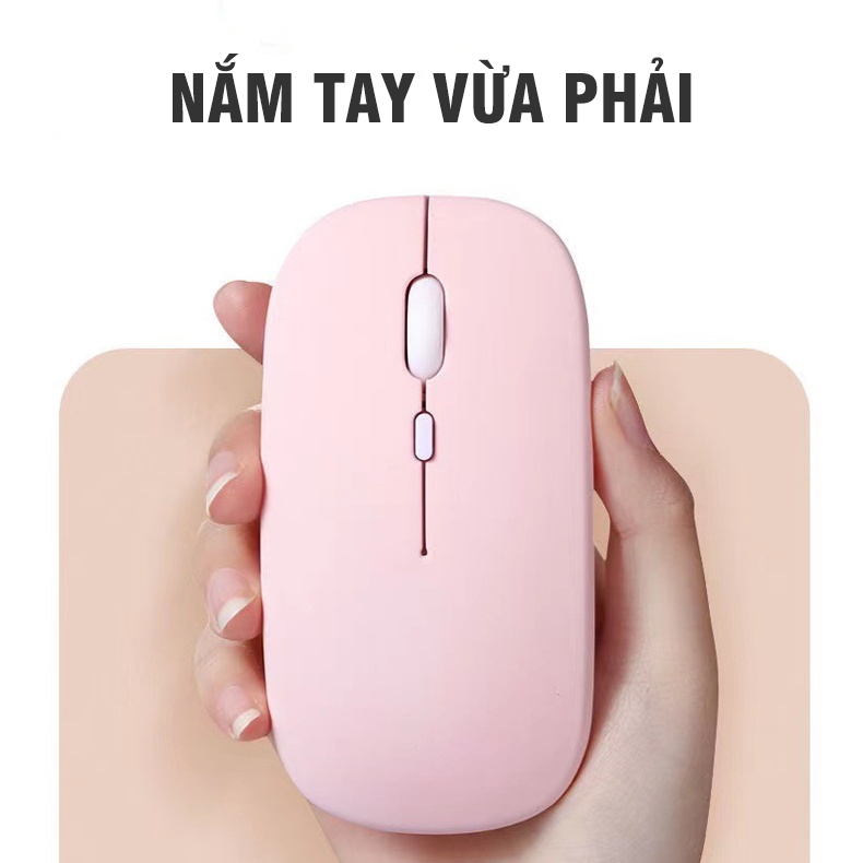 Chuột Bluetooth Không Dây Siêu Mỏng Không Gây Tiếng Ồn 800-1600dpi Cho Laptop, Máy Tính, Máy Tính Bảng, Điện Thoại