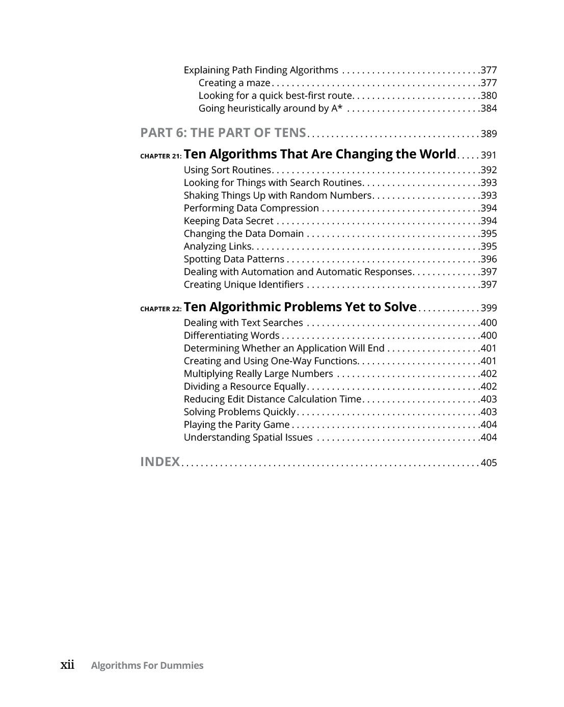 Algorithms for Dummies