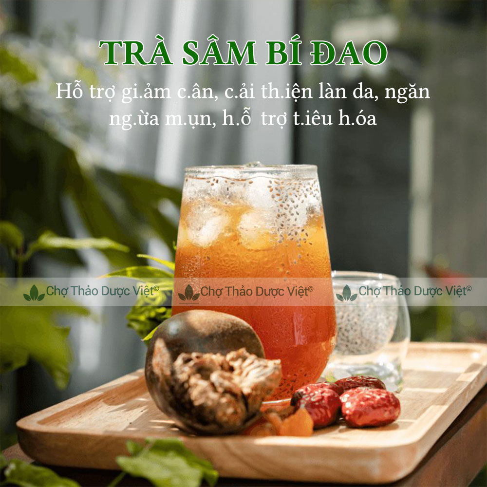 Trà sâm bí đao hạt chia, set nấu 5-7 lít nước, trà bí đao giải khát, thanh lọc cơ thể - Thảo Dược Việt