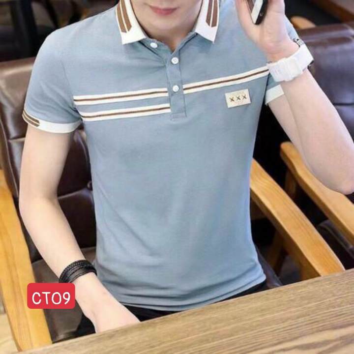 Áo thun ngắn tay có cổ nam chất cotton dày mát màu xanh phối viền, kiểu dáng Hàn Quốc siêu đẹp, áo polo nam full size (45-78kg) Kingshopps A17 – OEM ,SKU : 333380877_VNAMZ-534200762 >>>🇻🇳 Top1Vietnam 🛒>>> lazada.vn 🇻🇳🇻🇳🇻🇳🛒🛍🛒
