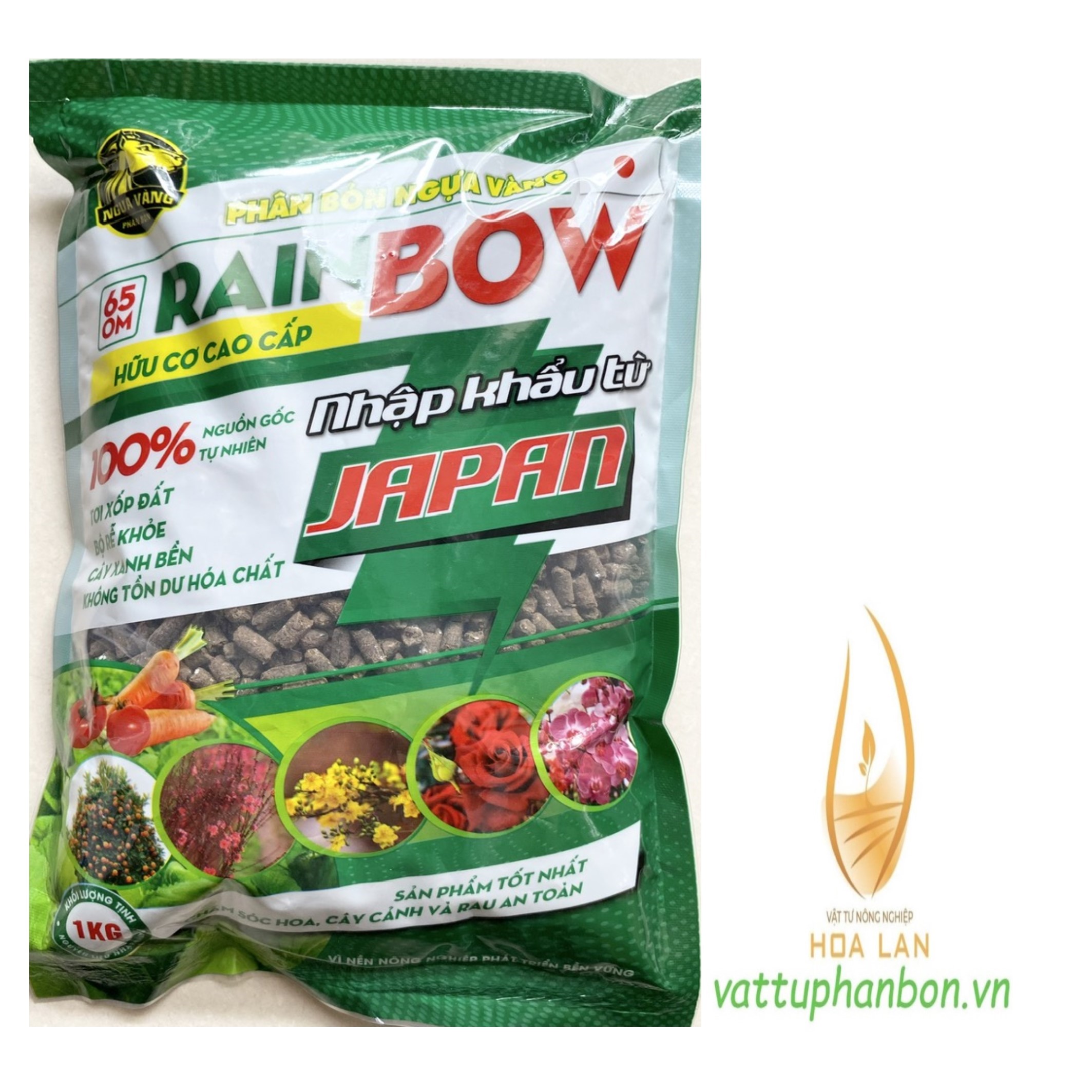 Phân bón hữu cơ cao cấp rainbow 65om - japan - #477a# 1kg