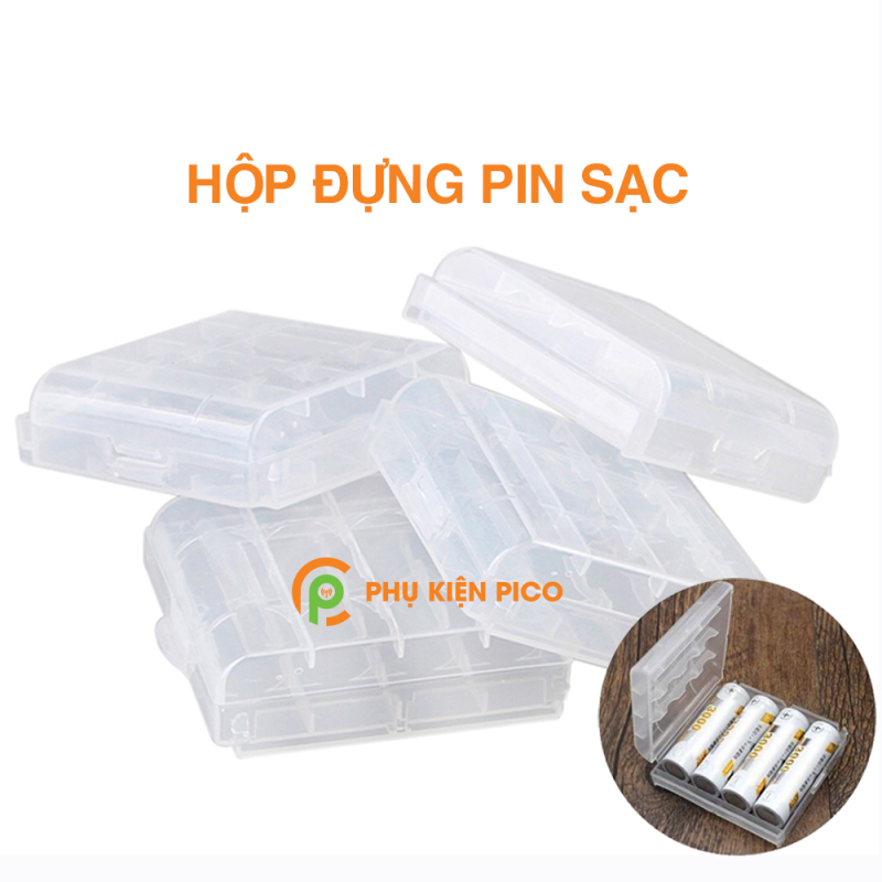 Hộp đựng Pin sạc AA/AAA - Hộp bảo vệ Pin bằng nhựa PP cao cấp