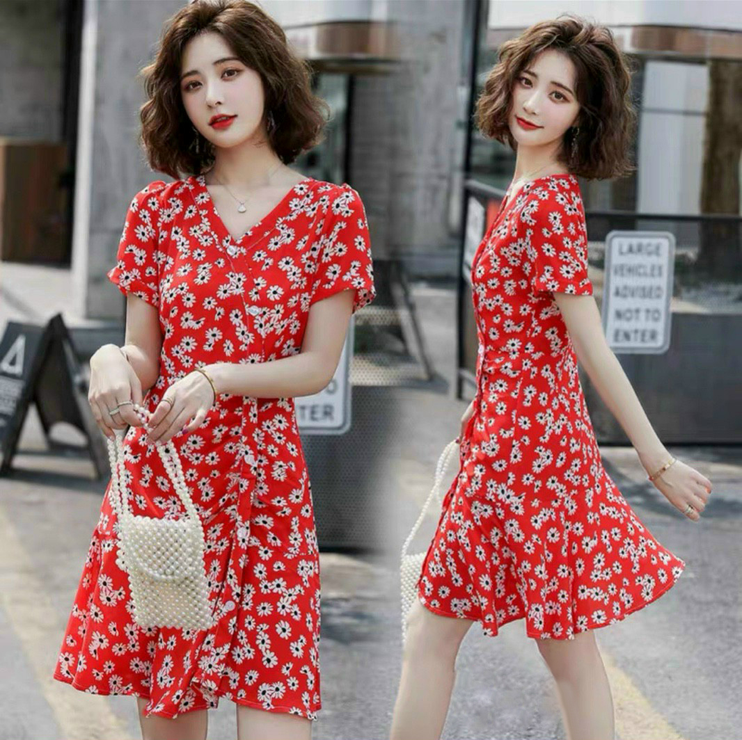 Đầm Nữ In Hoa Nhí Dễ Thương K-D0KN2