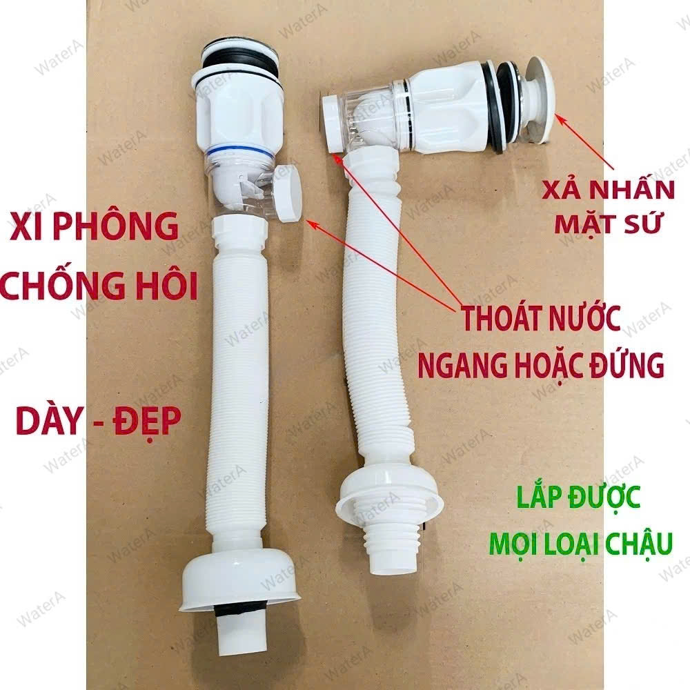 [Q.Tân Bình] Bộ xả lavabo,xả bồn rửa mặt nút nhấn sứ