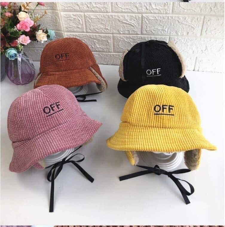 Mũ OFF hàn quốc bé trai gái đáng yêu ấm áp