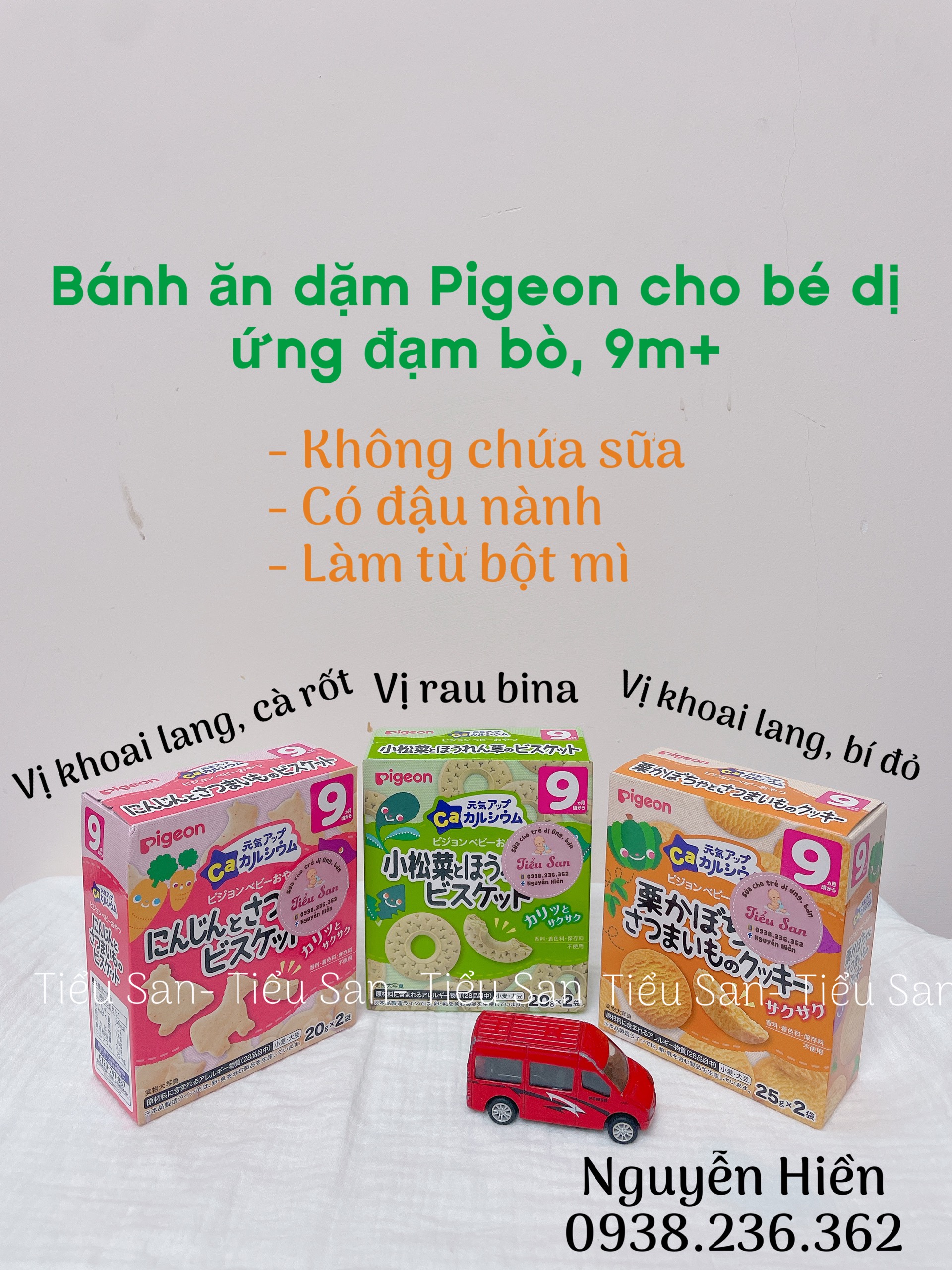 Bánh ăn dặm Pigeon cho trẻ từ 6m+