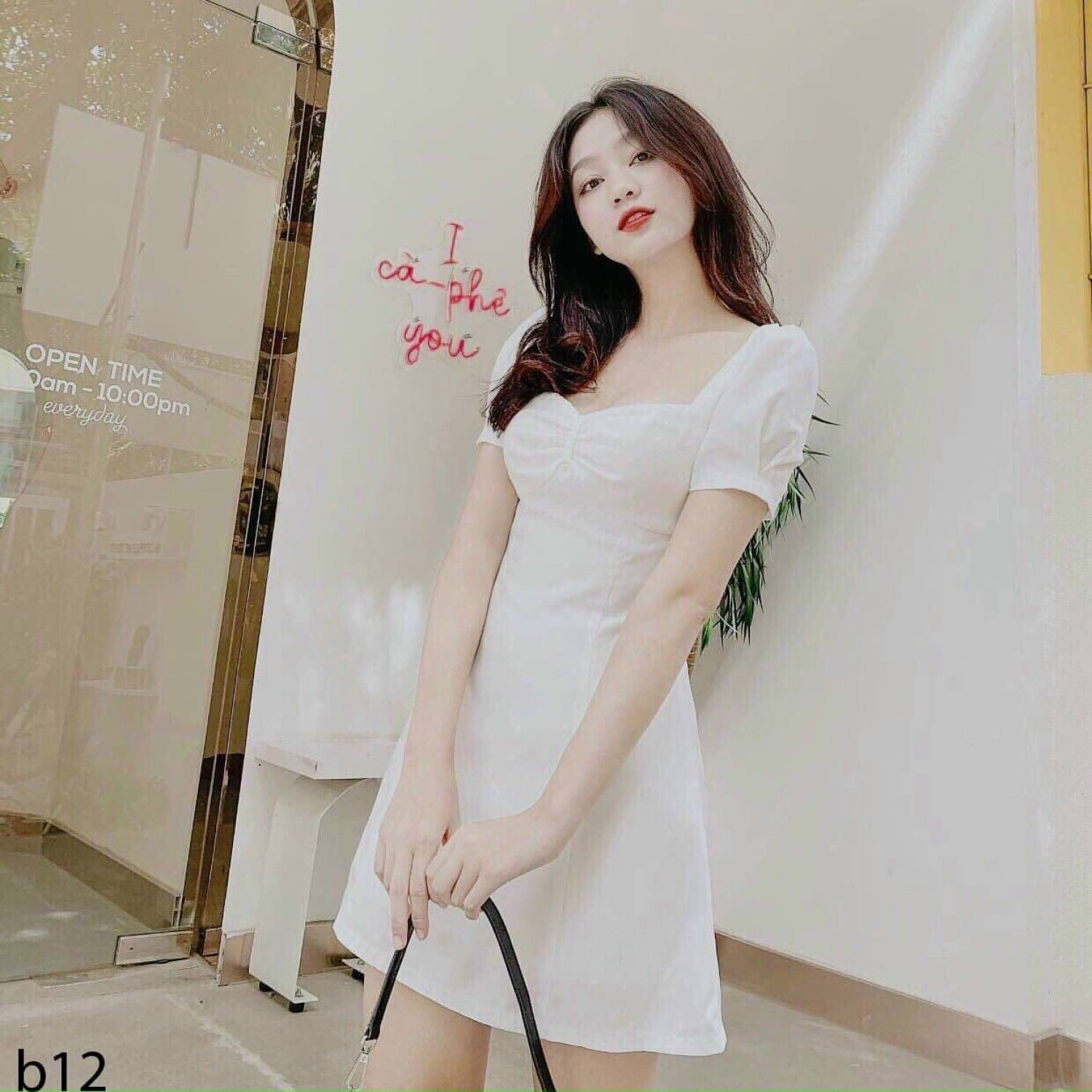 [New Sales 2024] Đầm Chữ A Ngắn Có Mút Ngực Chất Lụa Cao Cấp