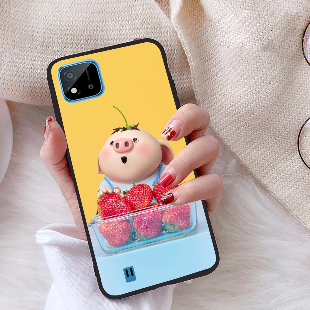 Ốp lưng realme c20 viền dẻo tpu bst pig cute