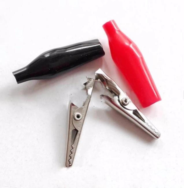 [Combo] 2 cặp kẹp cá sấu  kẹp bình 4cm ( 4 kẹp đỏ đen ) - Điện Việt