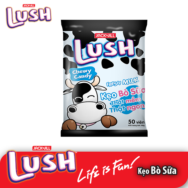 Combo 6 gói Kẹo bò sữa Lush Milk 140g