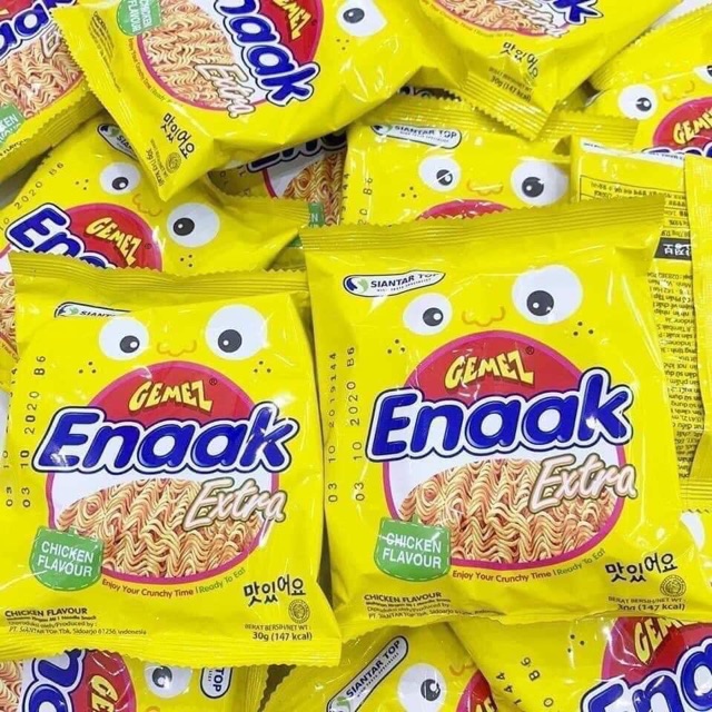 10 Gói Mì Trẻ Em Snack Enaak vị gà (30gr/gói)