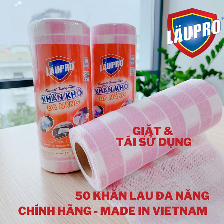 Khăn khô đa năng LAUPRO - Cuộn 50 tờ