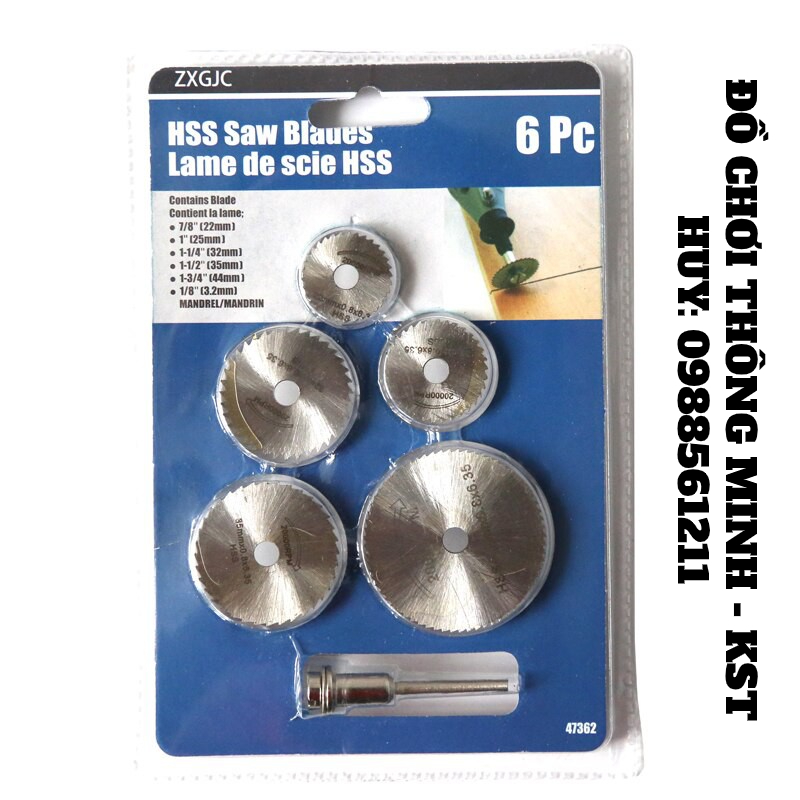 Bộ 5 lưỡi cắt + 1 trục cắt 3.2mm