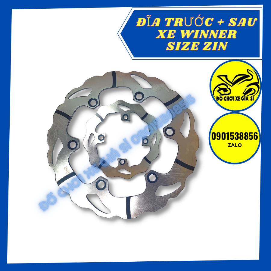 Đĩa trước + Sau Winner Size ZIn lắp như zin