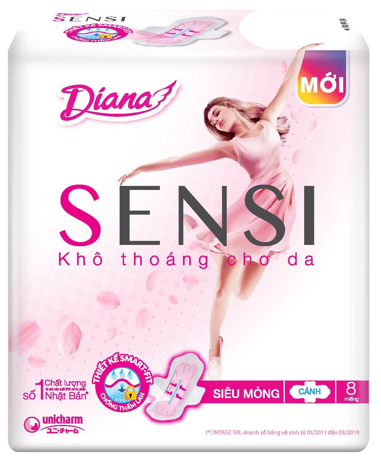 Diana sensi siêu mỏng có cánh 8 miếng