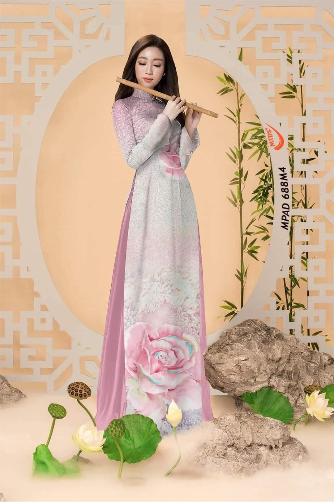 Vải áo dài đẹp cao cấp, mẫu trẻ trung dễ mặc, chất mềm mịn, co giãn nhẹ 4 chiều