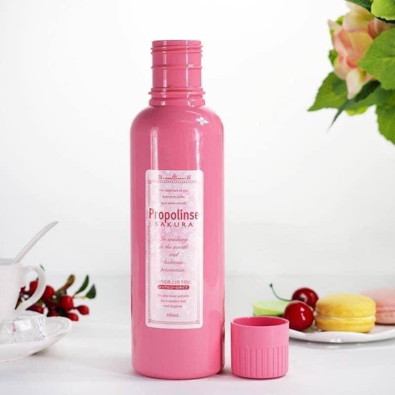 NƯỚC SÚC MIỆNG PROPOLINSE NHẬT BẢN (CHAI MÀU HỒNG - HƯƠNG HOA ANH ĐÀO), CHAI 600ML