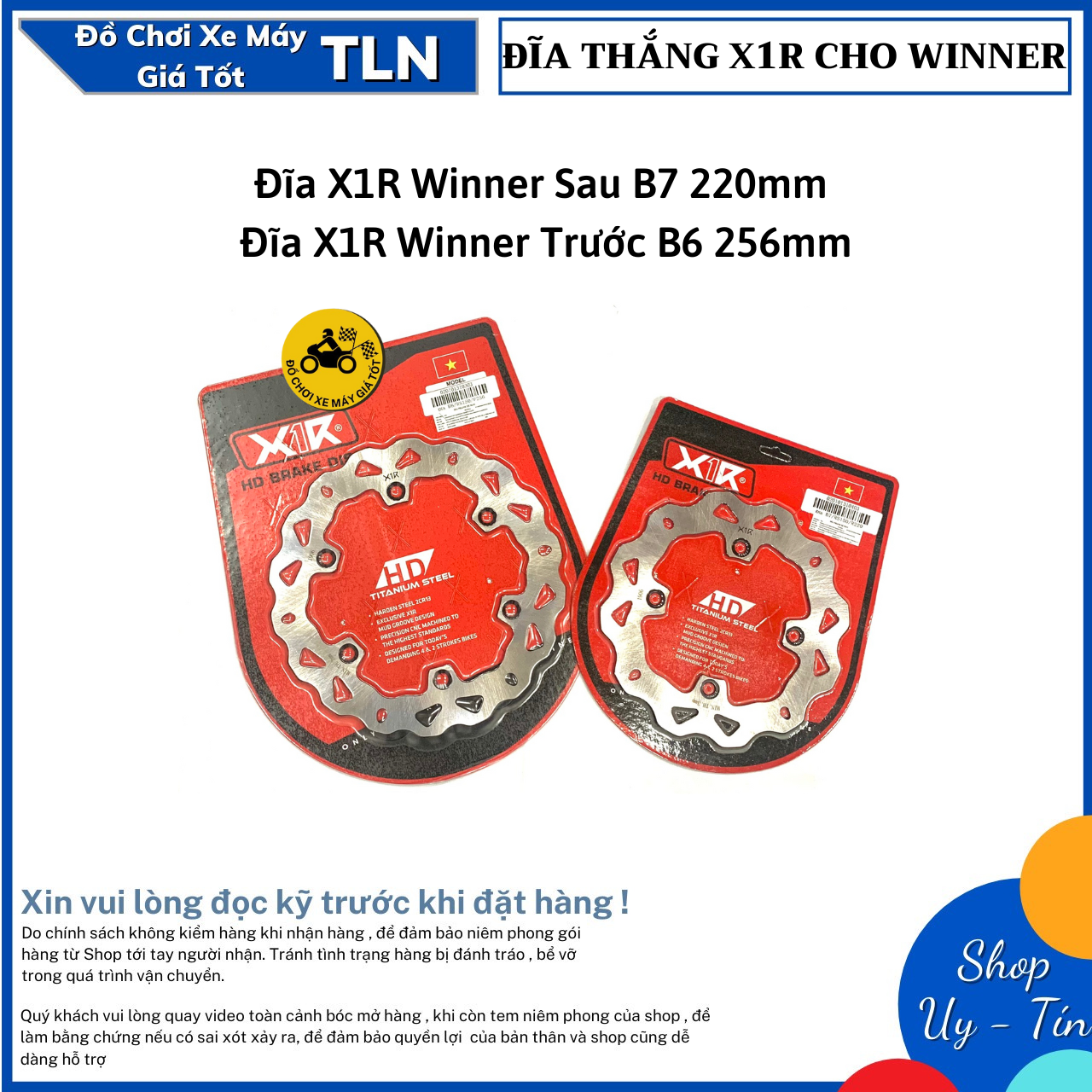 CẶP ĐĨA THẮNG X1R CHO HONDA WINNER V1/ WINNER X