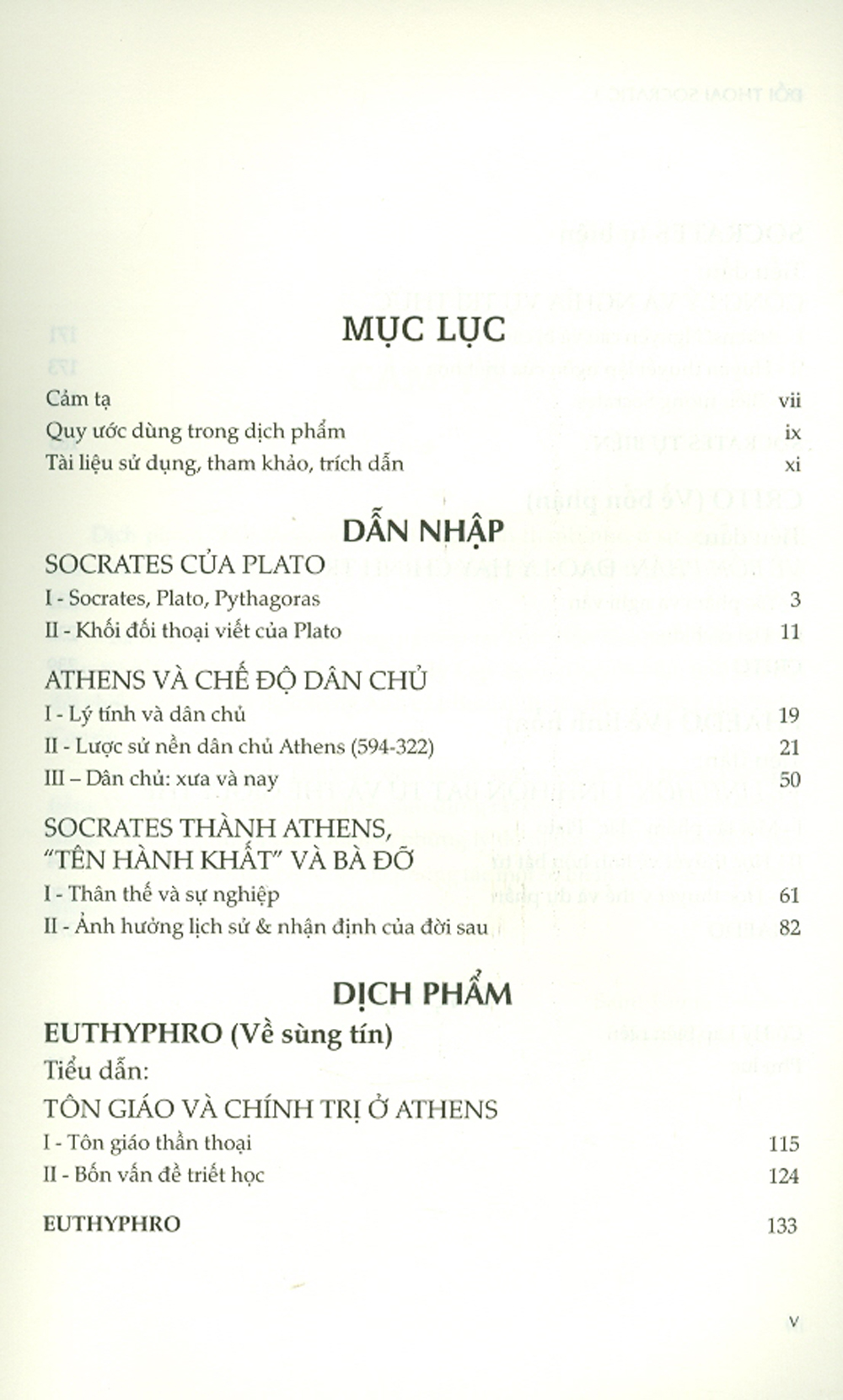 Đối Thoại Socratic 1 (Euthyphro, Socrates Tự Biện, Crito, Phaedo)