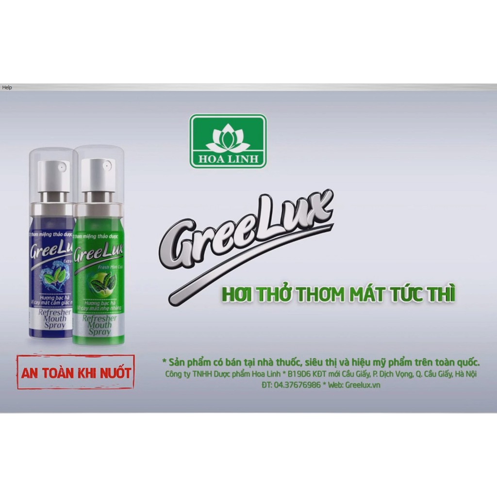 Xịt thơm miệng thảo dược Greelux (Lọ 12ml)