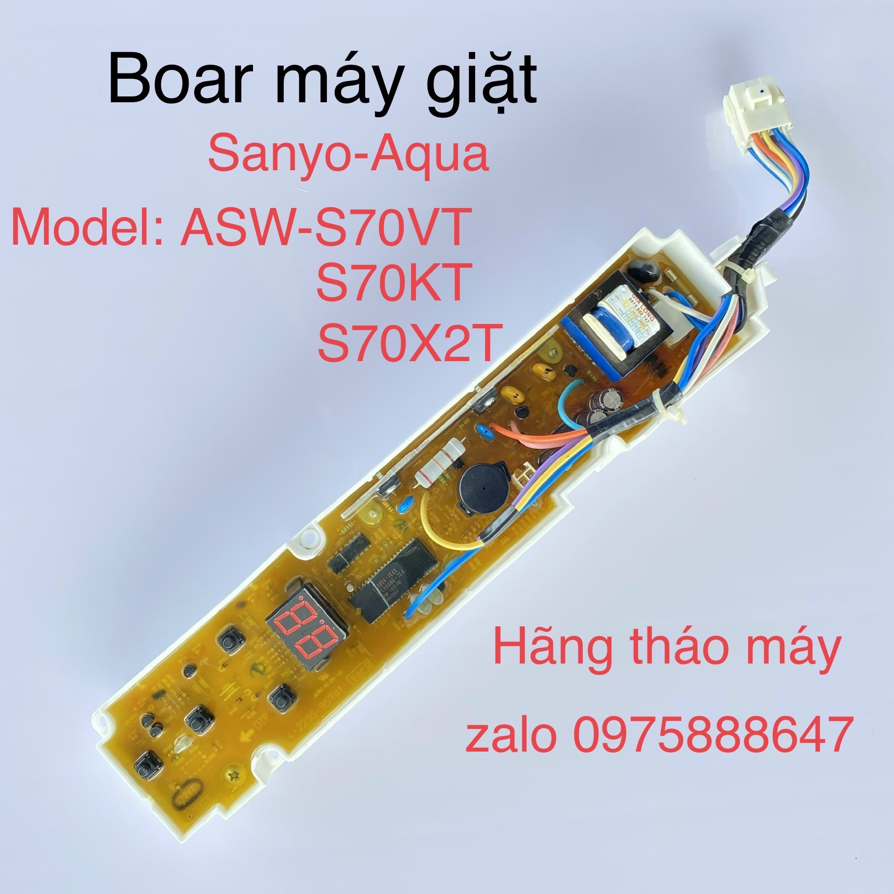 Bo/vỉ mạch máy giặt Sanyo - Aqua  ASW - S70VT/S70KT/S70X2T (Hãng tháo máy, dùng chung nhiều model )
