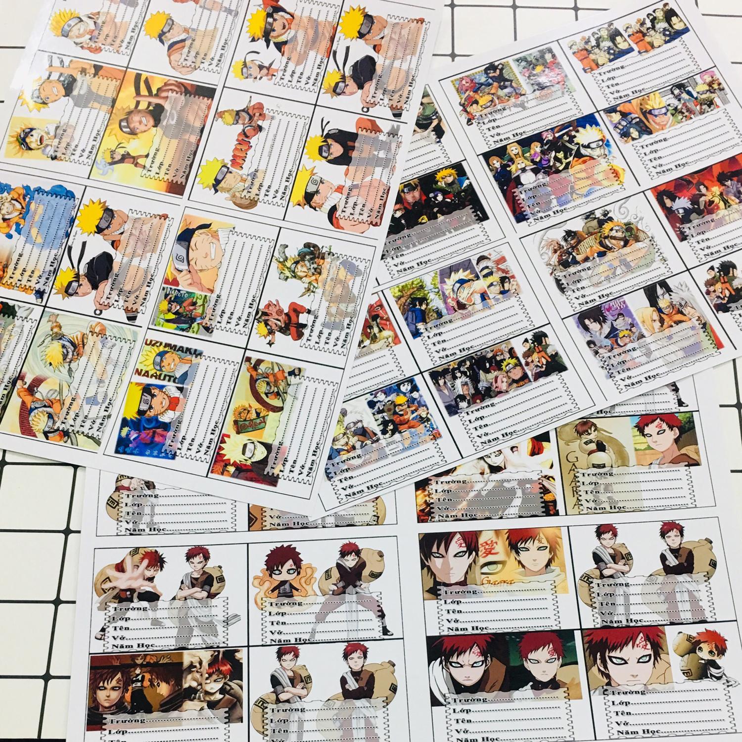 Combo 48 nhãn vở NARUTO