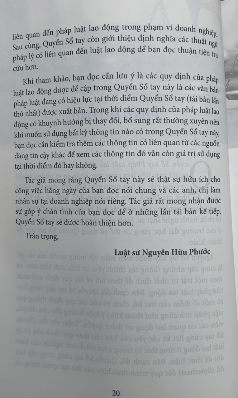 Sổ tay pháp luật lao động (tái bản 2021)