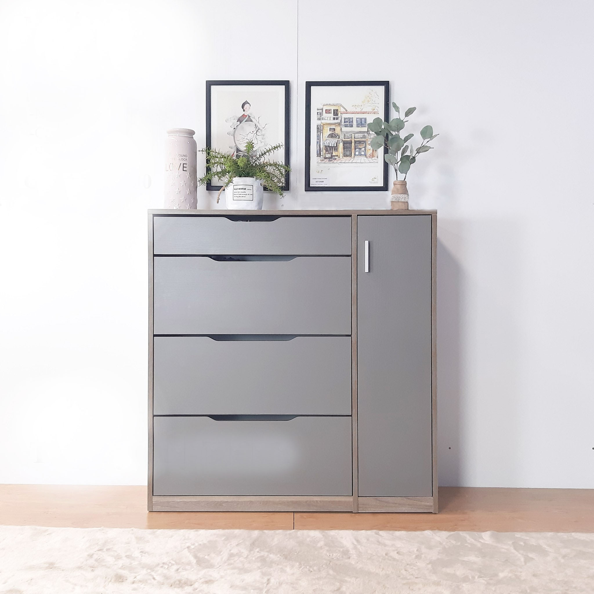 [ Freeship HCM ] TỦ GIÀY CÁNH LẬT NHIỀU NGĂN OHAHA - TG014