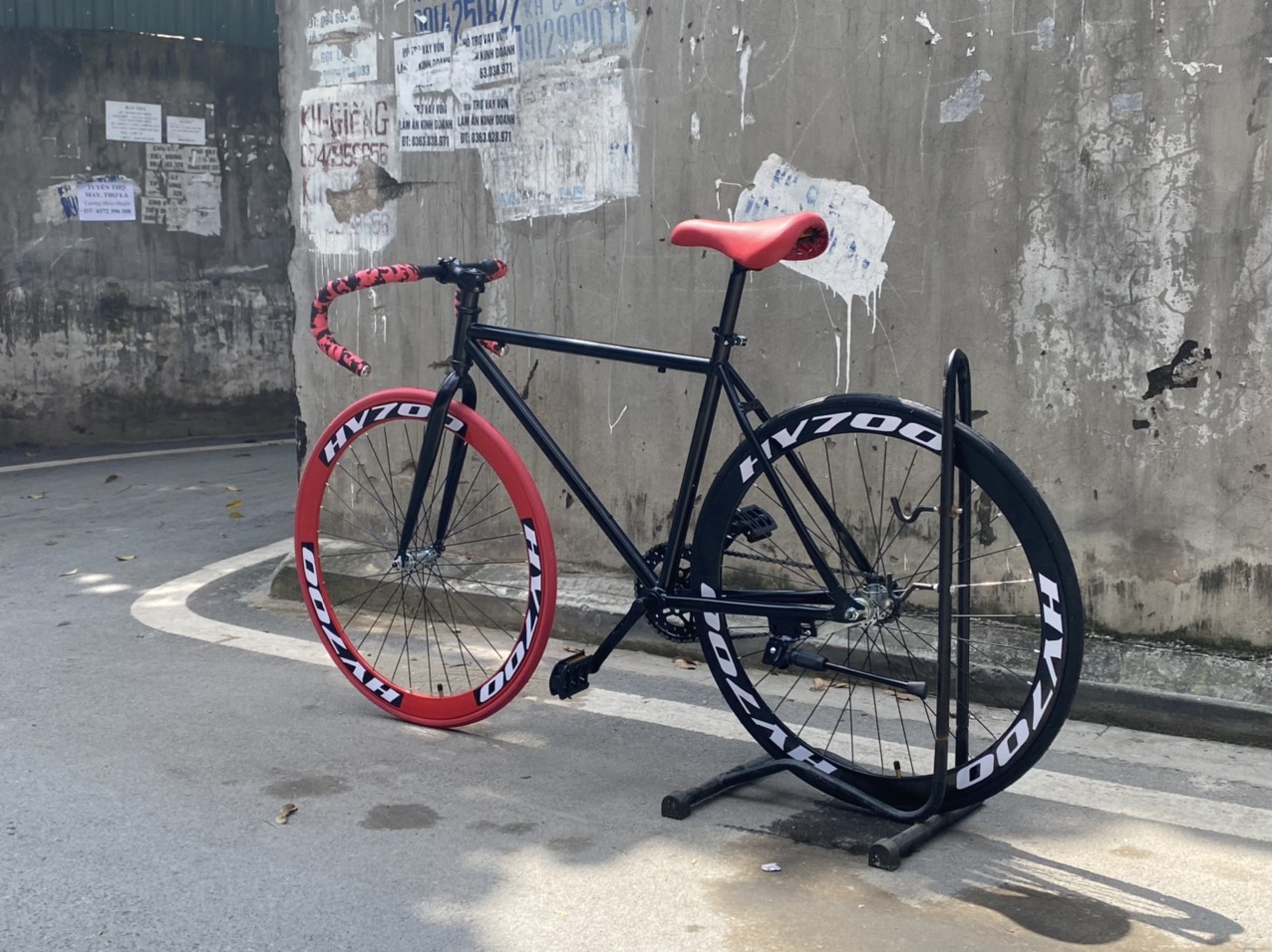 [HÀNG CÓ SẴN] Xe đạp tay cong Fixed Gear Vành 60 - 2023