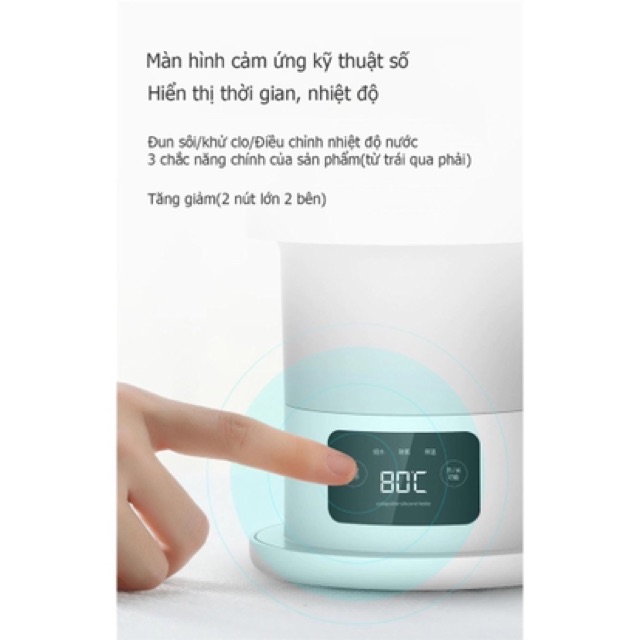 Ấm đun nước thông minh Deerma DH207 (Màn hình LCD Điều chỉnh và hiển thị nhiệt độ)