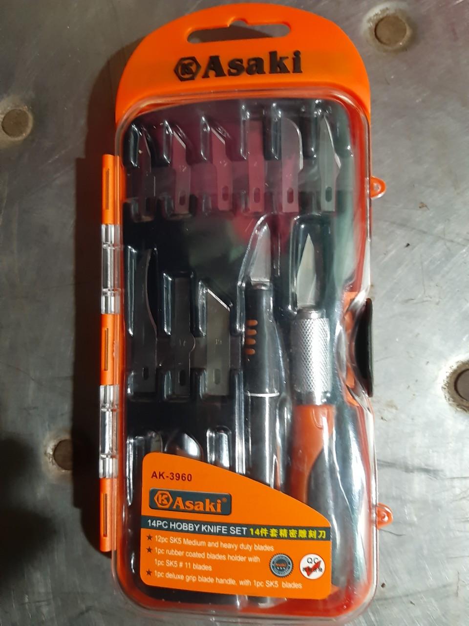 Bộ lưỡi dao khắc và tách chiết cao cấp ASAKI