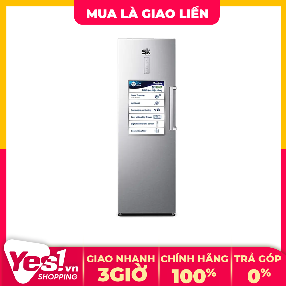 Tủ đông đứng Sumikura 350 lít SKFU-350HSN - Bảo hành chính hãng  - Voucher 10% lên đến 800K