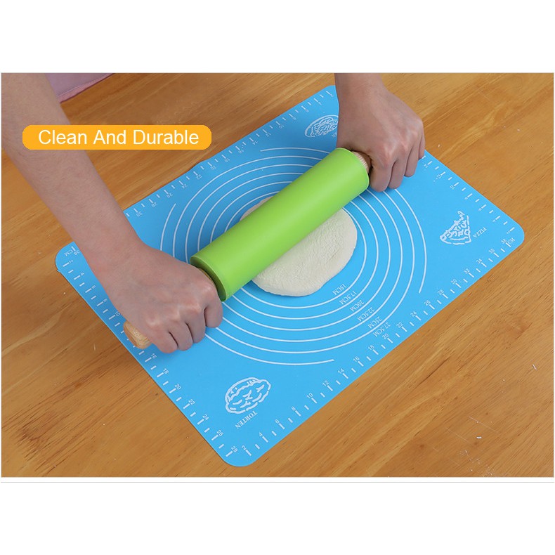Tấm Lót Nhào Bột Silicon 30*40Cm