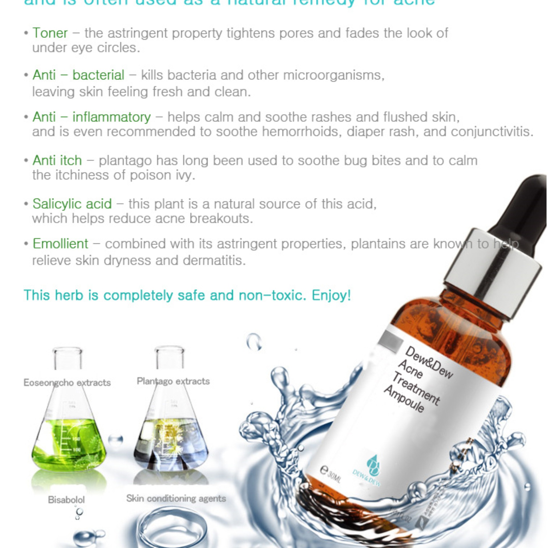 Tinh chất Dew & Dew Acne Treatment Ampoule 30ml