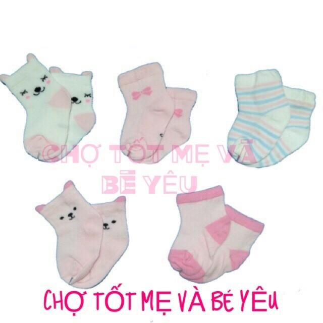 SET 5 VỚ CHÂN CHO BÉ SƠ SINH 4 - 12KG